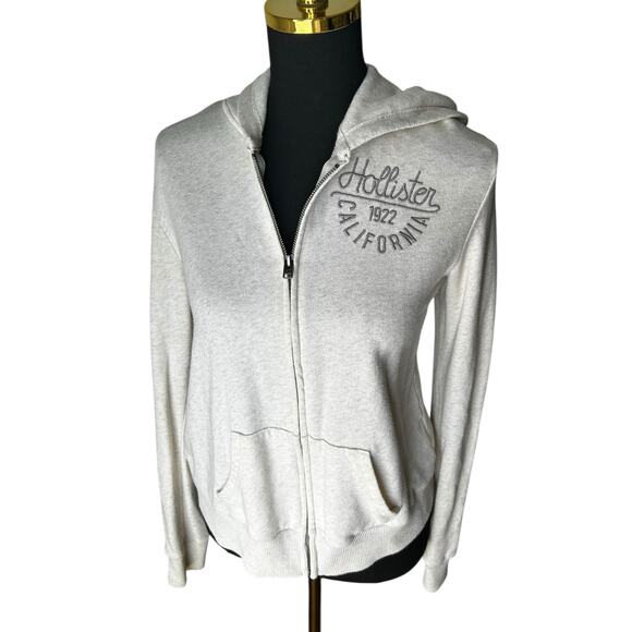 Hollister Tops - Y2K Women’s Hollister Cream Full Zip Jacket Size Medium